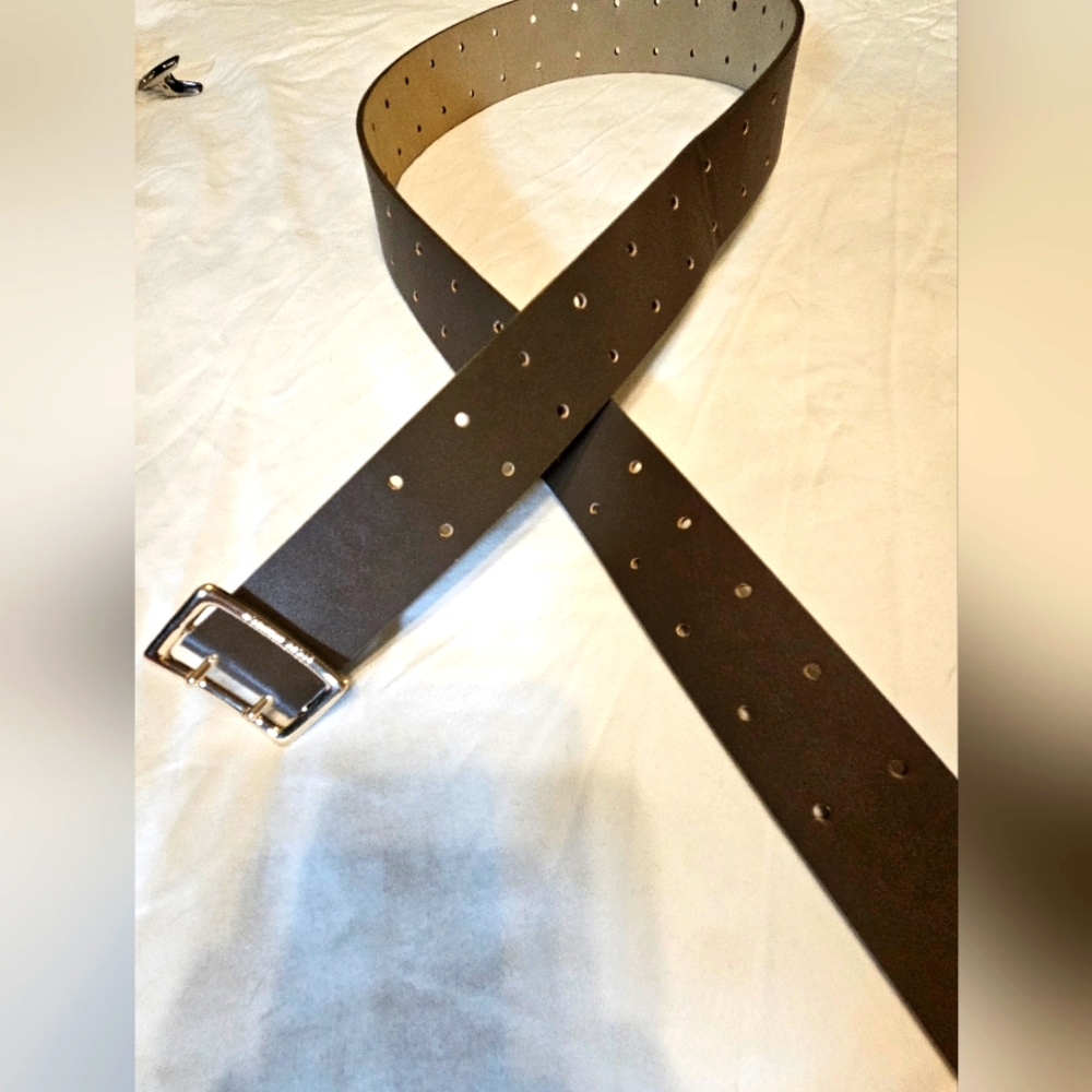 Steve Madden Double Roller Belt with Gold Buckle